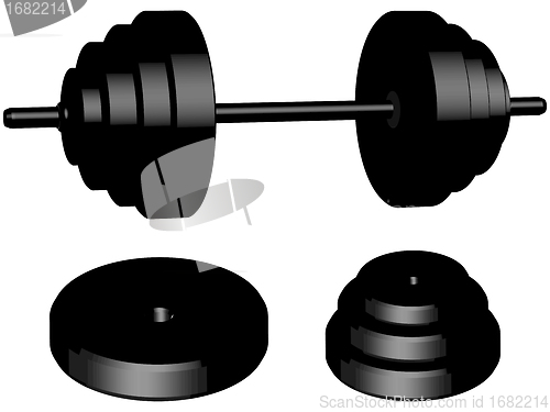 Image of weights isolated