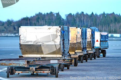 Image of Transport luggage in the airport 