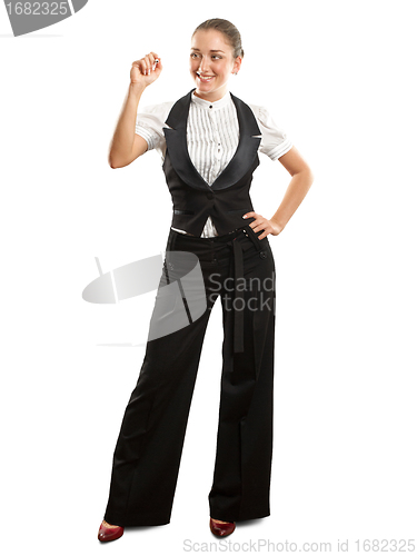 Image of Business Woman Writing Something