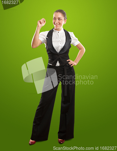 Image of Business Woman Writing Something