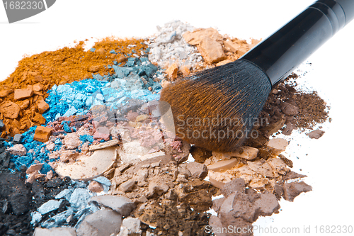 Image of set of multicolor crushed eyeshadows