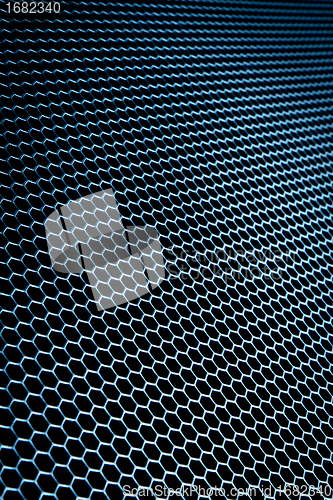 Image of abstract metallic grid