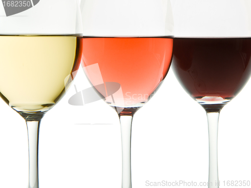 Image of three wine glasses