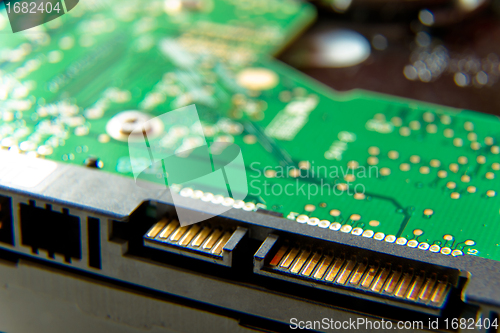 Image of hard drive close up