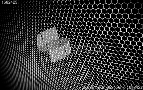 Image of abstract metallic grid