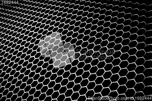 Image of abstract metallic grid