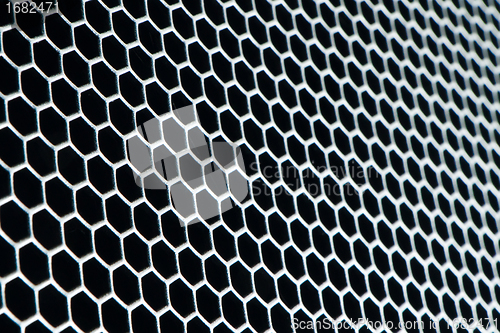 Image of abstract metallic grid