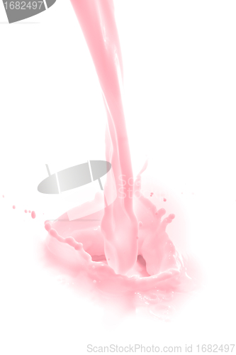 Image of strawberry milk splash
