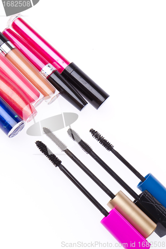 Image of mascara set isolated