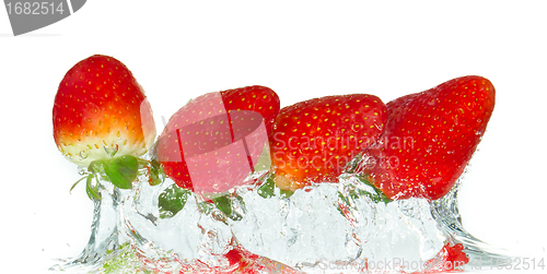 Image of strawberry in the water