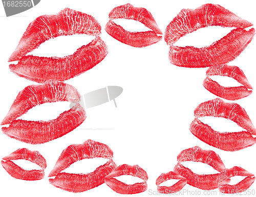 Image of red lips print