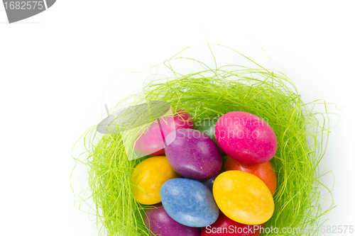 Image of easter eggs in nest