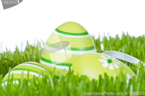 Image of easter eggs in grass