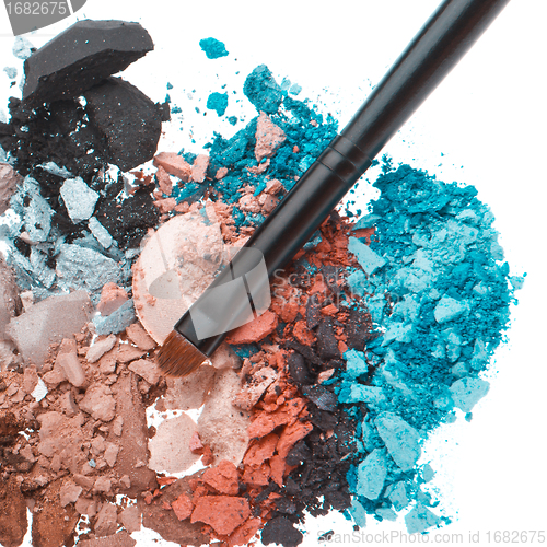 Image of set of multicolor crushed eyeshadows