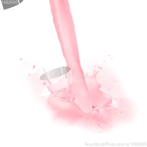 Image of strawberry milk splash