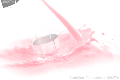 Image of strawberry milk splash