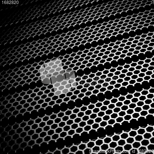 Image of abstract metallic grid