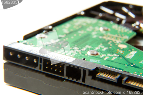 Image of hard drive close up