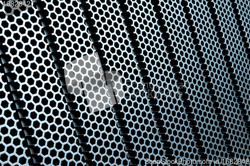 Image of abstract metallic grid