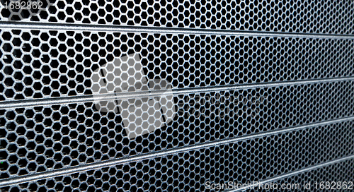 Image of abstract metallic grid