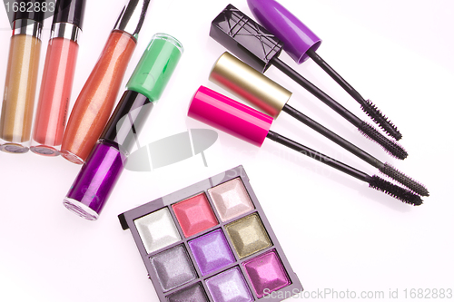 Image of makeup set isolated