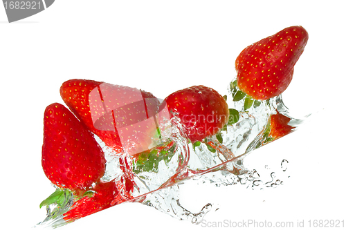 Image of strawberry in the water
