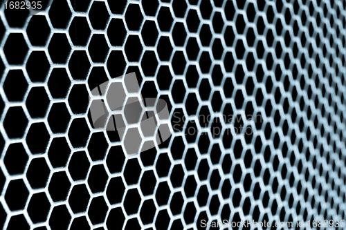 Image of abstract metallic grid