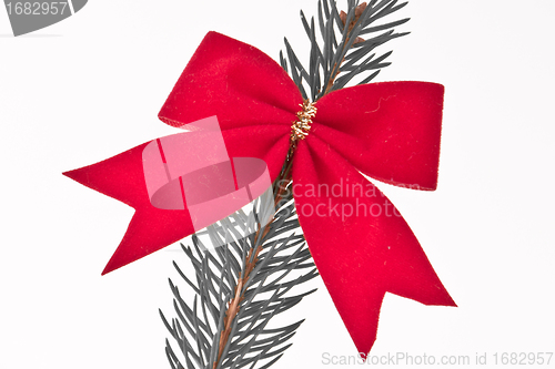 Image of decorated Christmas tree branch