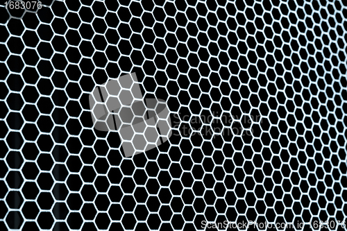 Image of abstract metallic grid