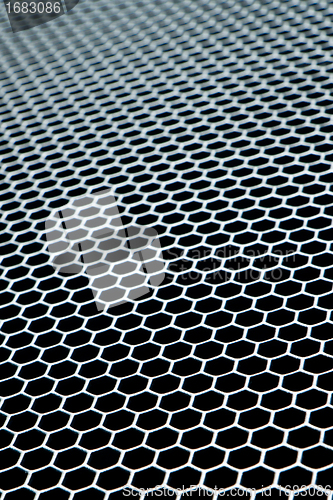 Image of abstract metallic grid