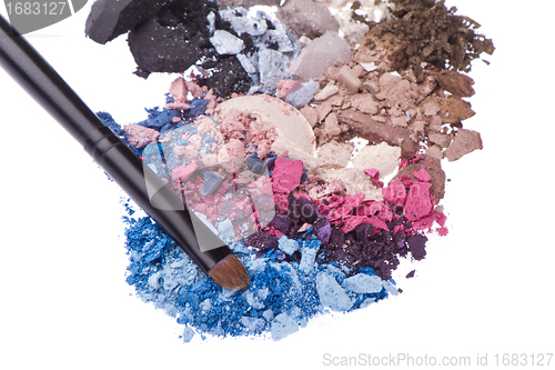 Image of set of multicolor crushed eyeshadows