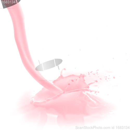 Image of strawberry milk splash