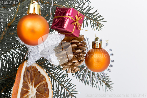 Image of Christmas tree decorated