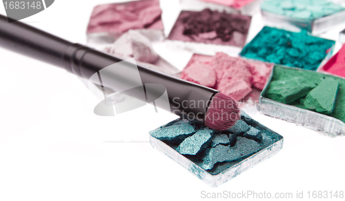 Image of multicolored crushed eyeshadows