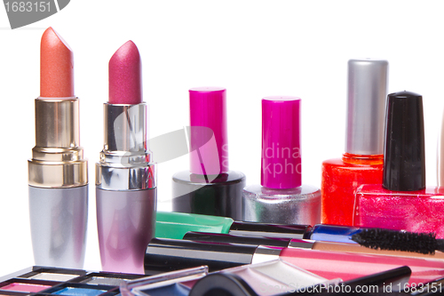 Image of set of cosmetic products