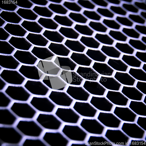 Image of abstract metallic grid