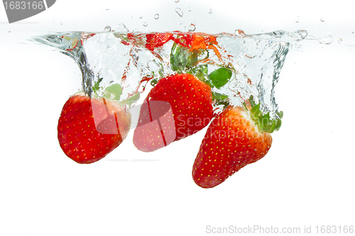 Image of strawberry in the water