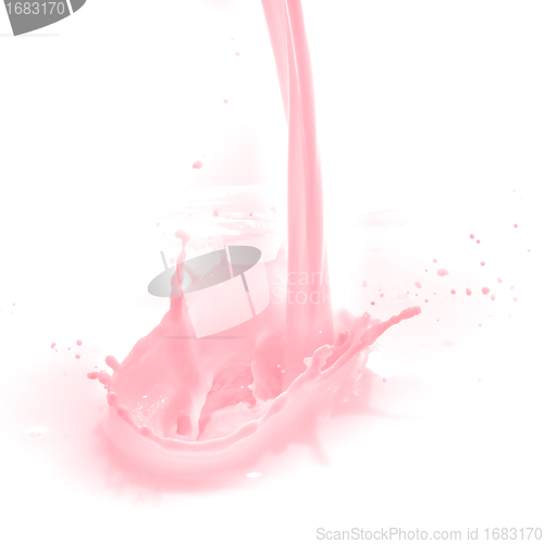 Image of strawberry milk splash