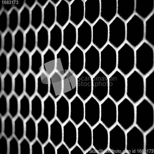 Image of abstract metallic grid