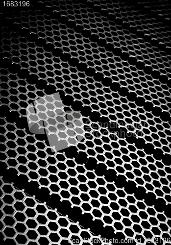 Image of abstract metallic grid