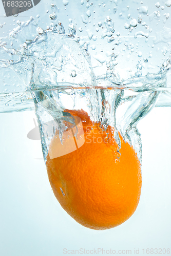 Image of mandarine splashing