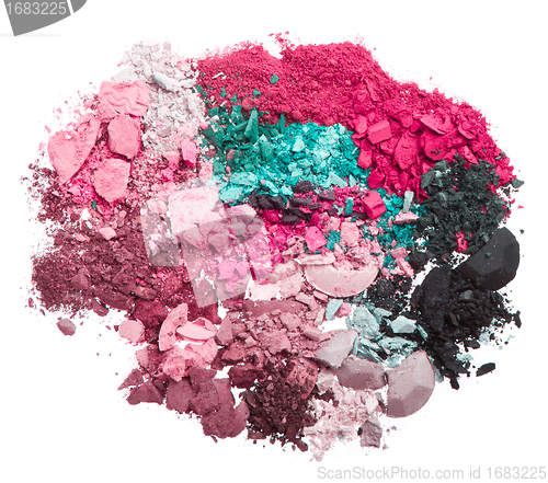 Image of set of multicolor crushed eyeshadows