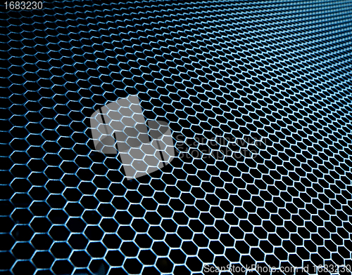 Image of abstract metallic grid