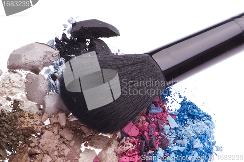 Image of set of multicolor crushed eyeshadows