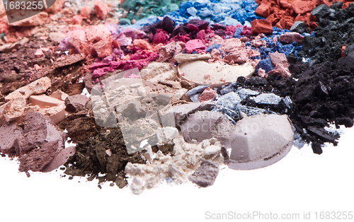 Image of set of multicolor crushed eyeshadows