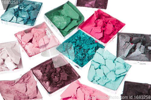 Image of multicolored crushed eyeshadows