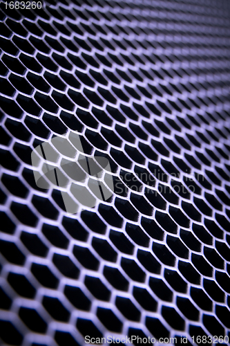 Image of abstract metallic grid