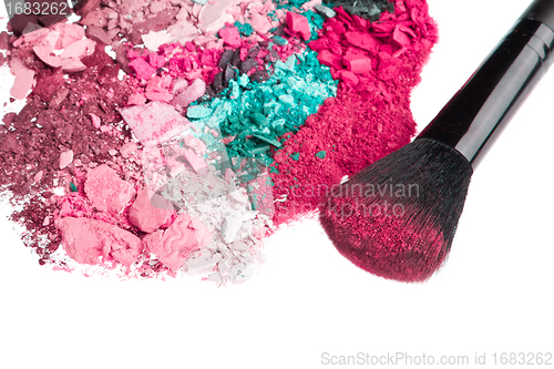 Image of set of multicolor crushed eyeshadows