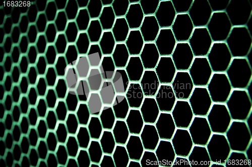 Image of abstract metallic grid