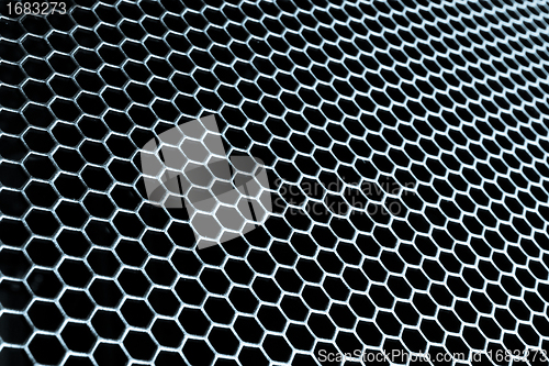 Image of abstract metallic grid